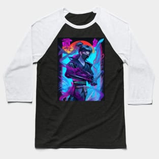 Neon  male samurai Baseball T-Shirt